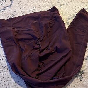HALARA Women's Full Length Leggings in Deep Burgundy (Butt Lifting)